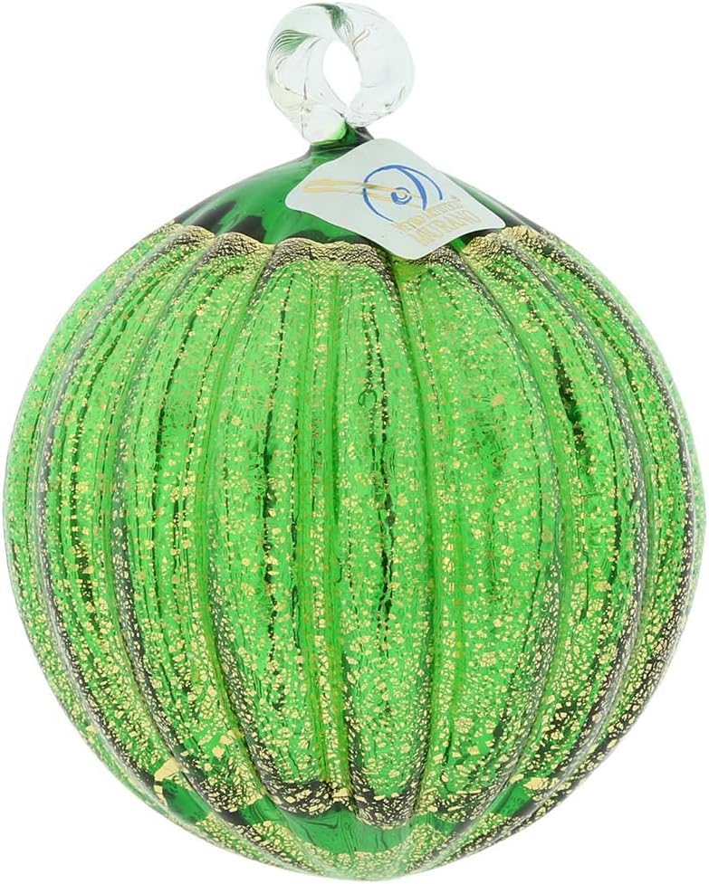 Glass Of Venice Murano Glass Medium Christmas Ornament - Emerald Green