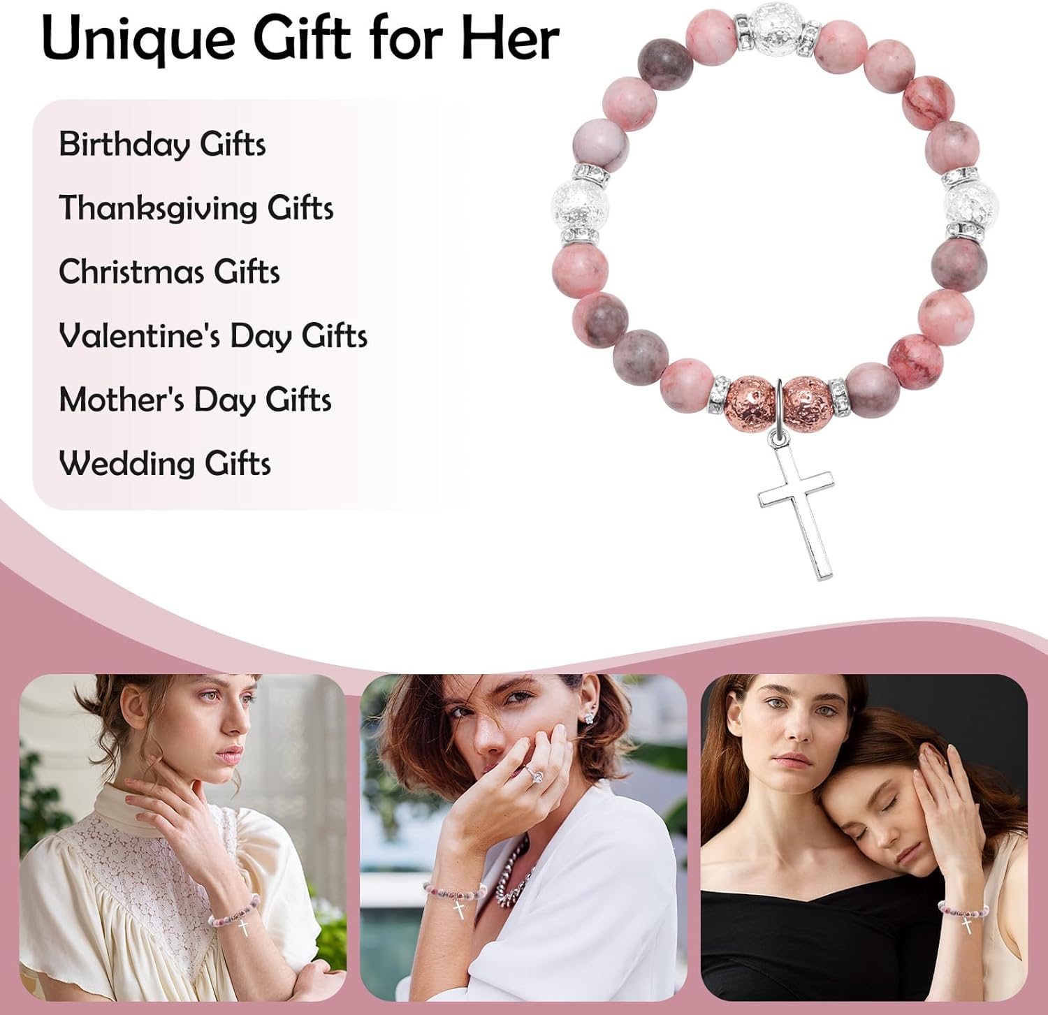 Bible Verse Bracelets with Cards Christian Gifts for Women Girls Teens Boys Sister Religious Gift for Friends Family Inspirational Beaded Bracelets First Communion Gifts Graduation Birthday Gift - Image 6