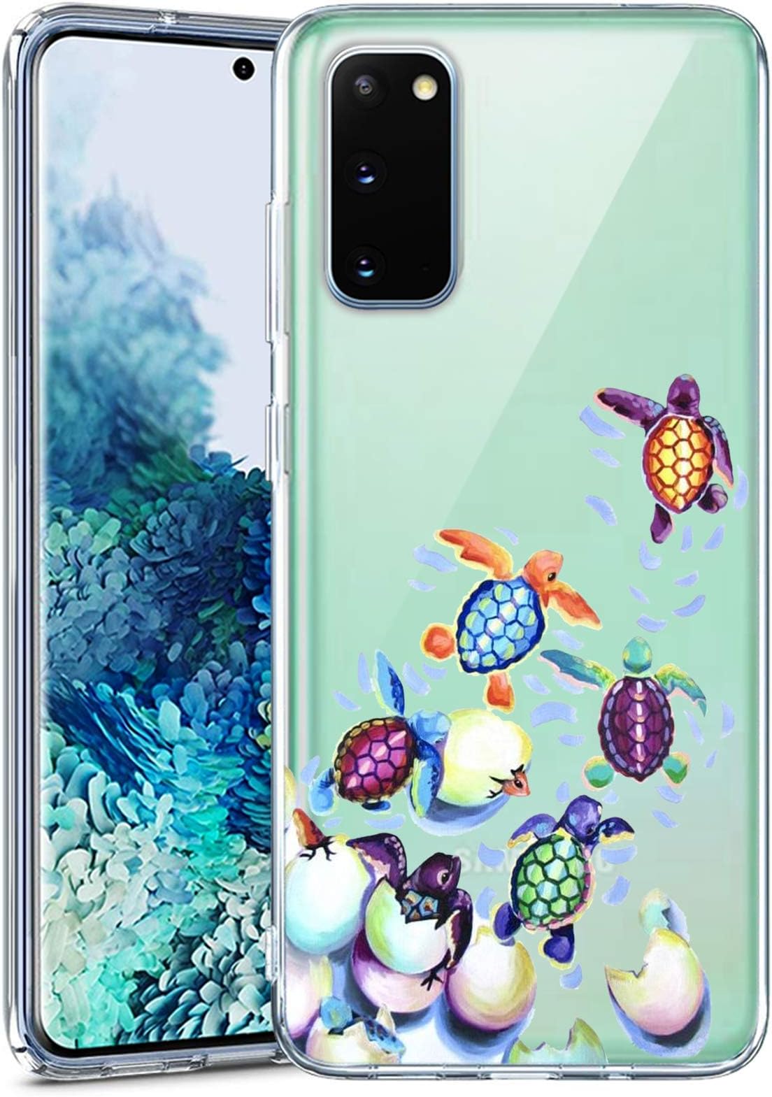 Samsung Galaxy S20 FE 5G Clear Case Custom Personality Pattern TPU Cover Case Slim Flexible Full Body Protective Cover Case for Samsung Galaxy S20 FE 5G (Turtle)