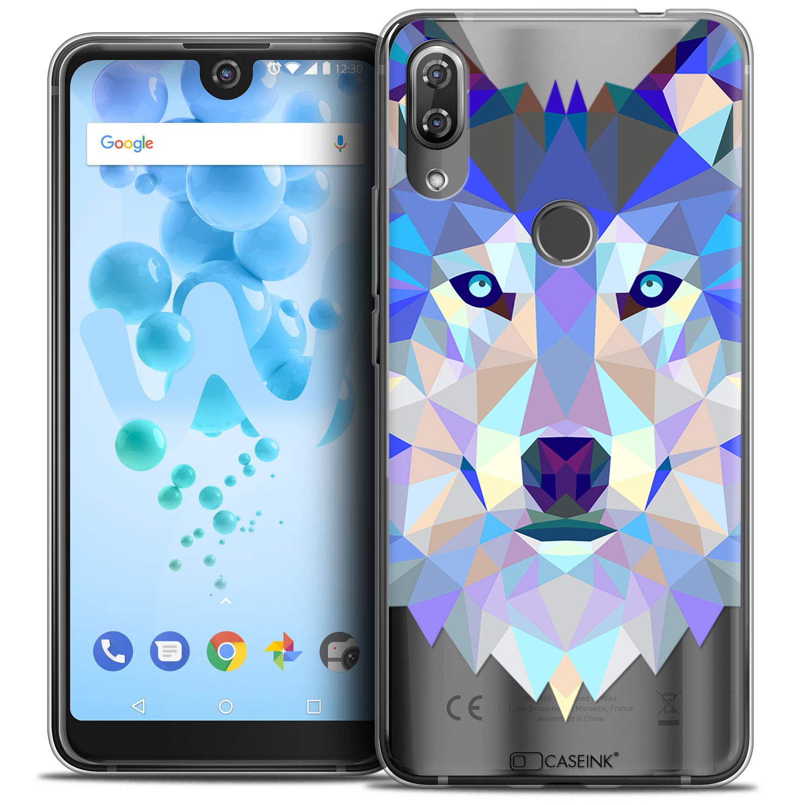 Wiko View Phone Case Wiko Ultra-Slim Polygon Animal Wolf Case