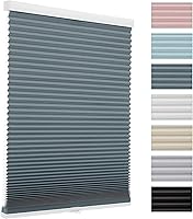 Vista 28 de MYshade Persianas celulares de tamaño personalizado, persianas opacas sin cordones para dormitorio, baño, sala de estar, control de luz, persianas