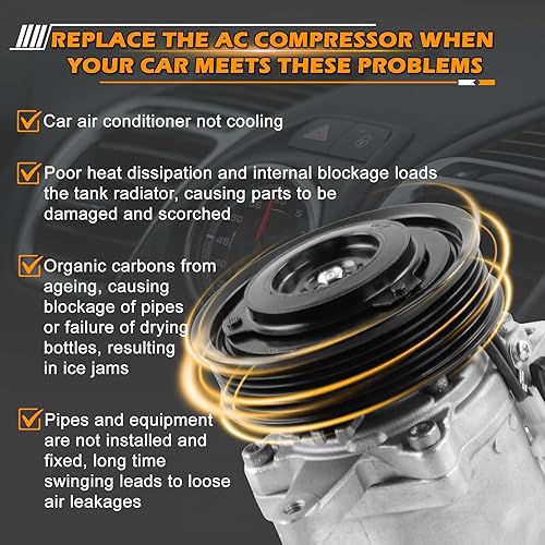 Miniatura 5 de Compresor de aire acondicionado 6PK SVO7E 3P999-00620 3P99900620 447280-3050 447280-3080 para Kubota M135GX GXDTC M13 pieza de repuesto del