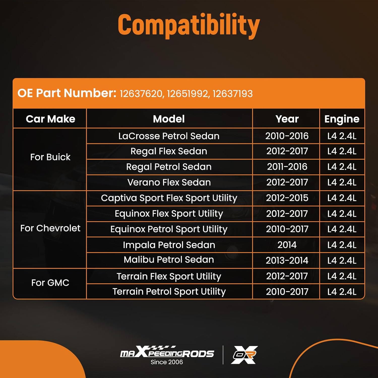 maXpeedingrods Intake Manifold Assembly for Chevy Equinox 2010-2017 Impala 2014 Malibu Captiva Sport, for GMC Terrain 2010-2017, for Buick LaCrosse Regal Verano, L4 2.4L Engine, 12637620 12651992