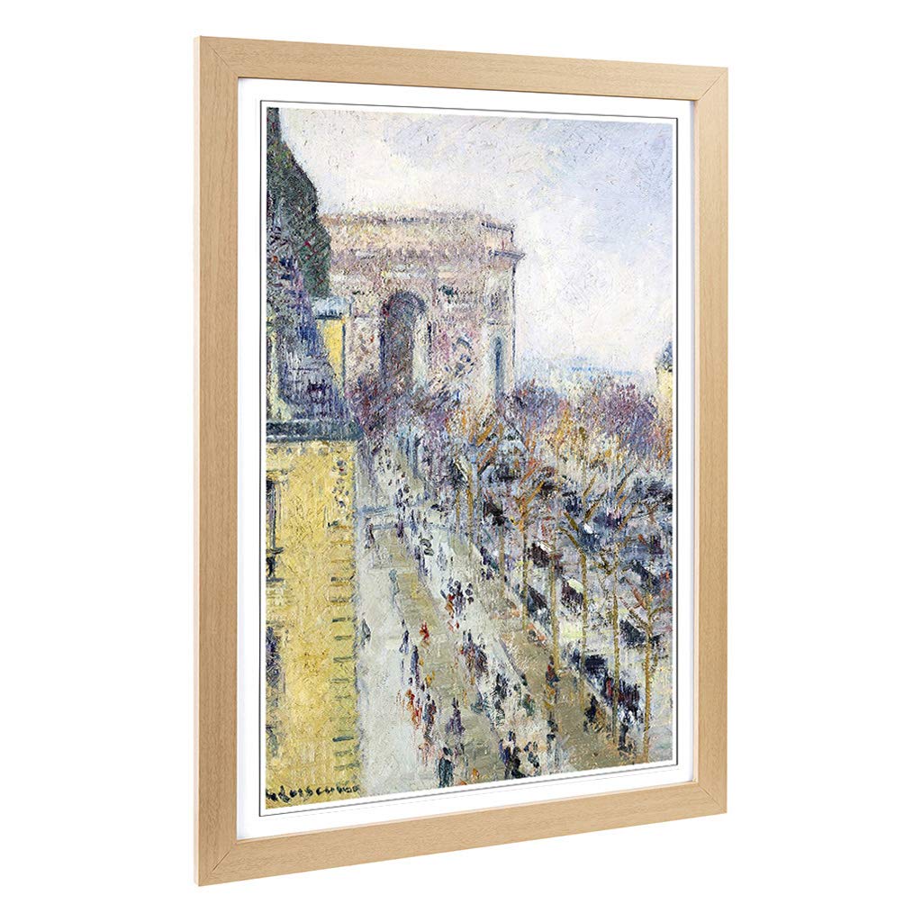 Big Box Art Framed Print of Gustave Loiseau The Place De L'Etoile (2) Design | Wall Art Picture | Home Decor for Kitchen, Living Room, Bedroom, Hallway, Oak, A2 / 24.5x18 Inch / 62x45cm