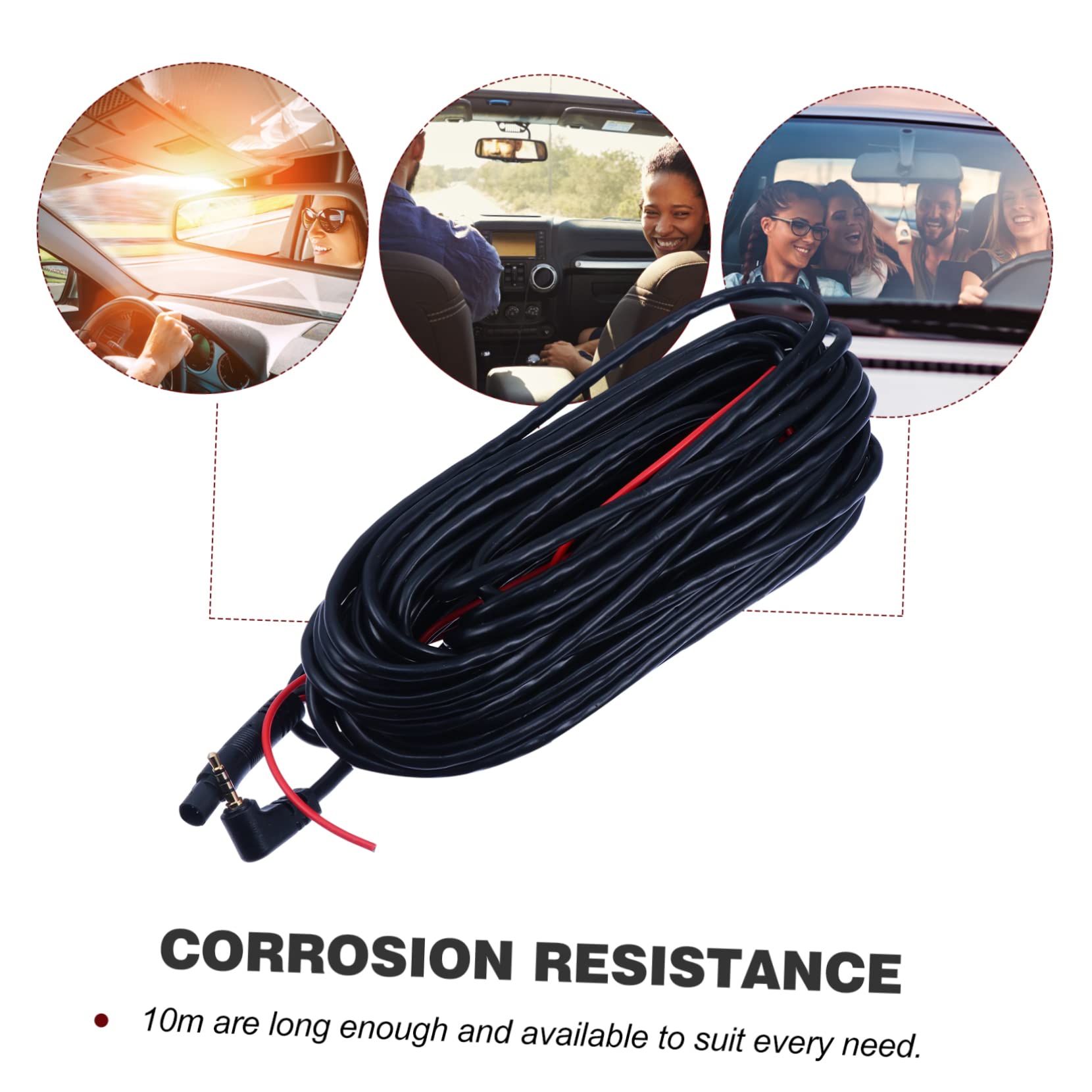 PRETYZOOM 10m Rear View Camera Cable Recorder Extension Wire DIY Car Repair Parts Compact Light Weight