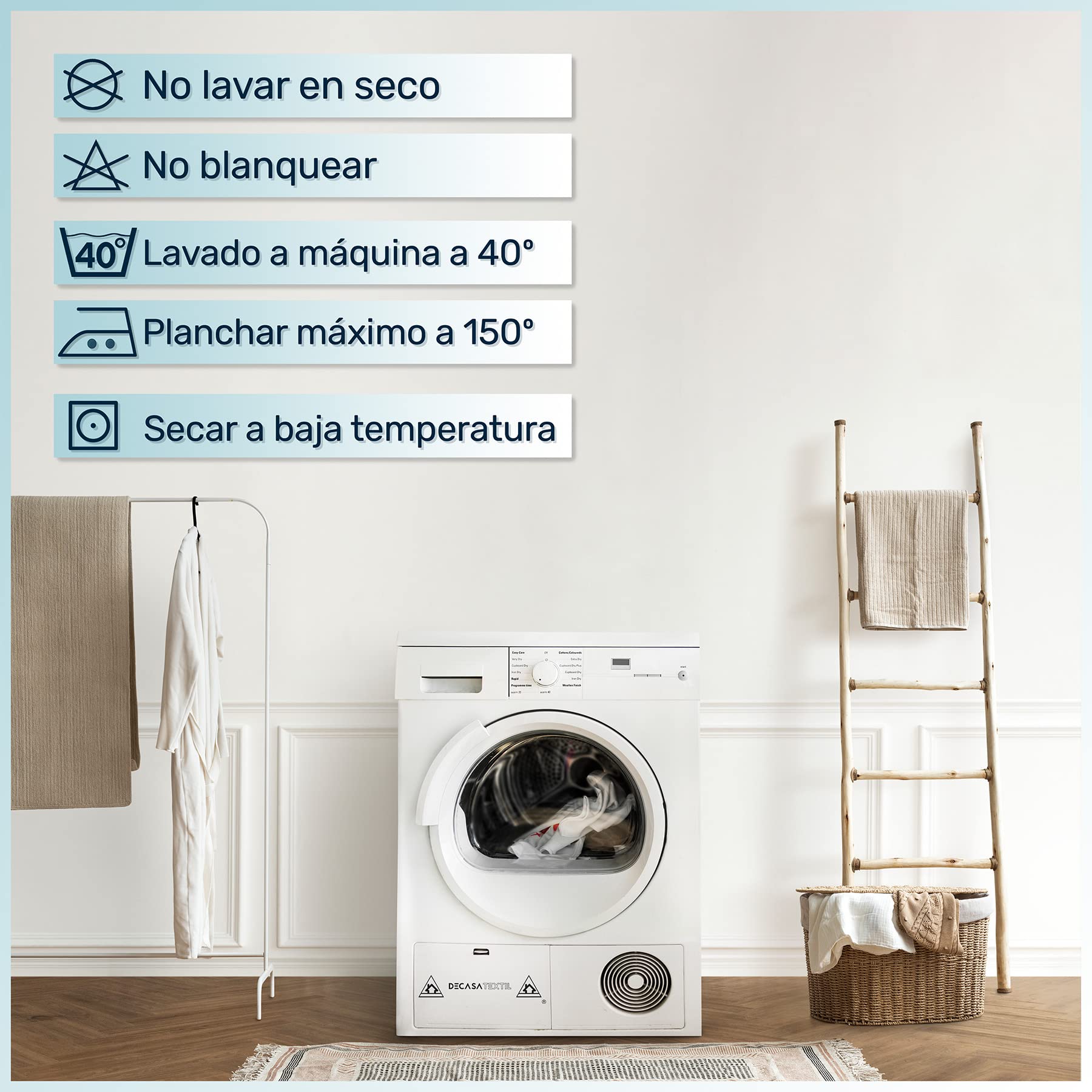 DECASATEXTIL- Juego de sabanas 100% Algodón Percal de 200hilos – Algodón Mercerizado de Alta Densidad – Suaves y cómodas para un Descanso de Calidad. (Cama 150x190/200cm, Natural)