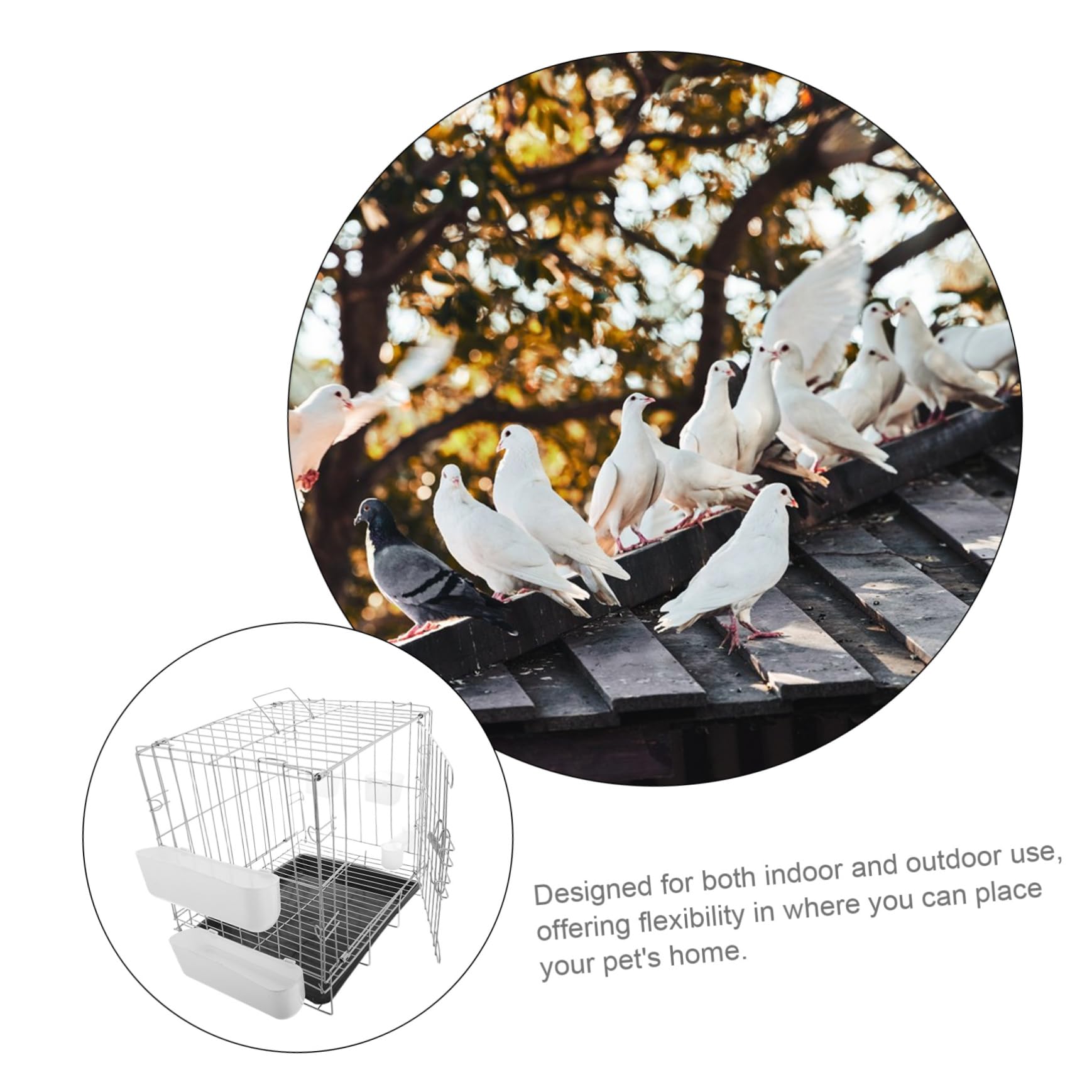 Jaula para Palomas Plegable Multifuncional con Bandeja, para Cría y Transporte de Pequeñas Aves Color Aleatorio