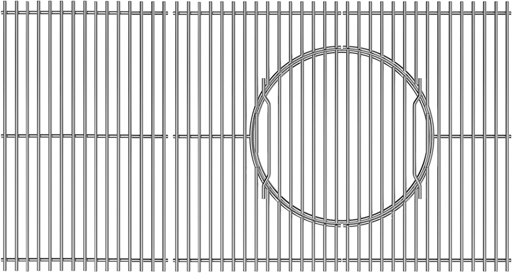 Gourmet BBQ System Grate Replacement Parts for Weber Genesis II 400 Genesis II LX 400 Series Grill,Cooking Grid for Weber Genesis II/LX E410 E435 E440 S410,66097 66089,Stainless Steel