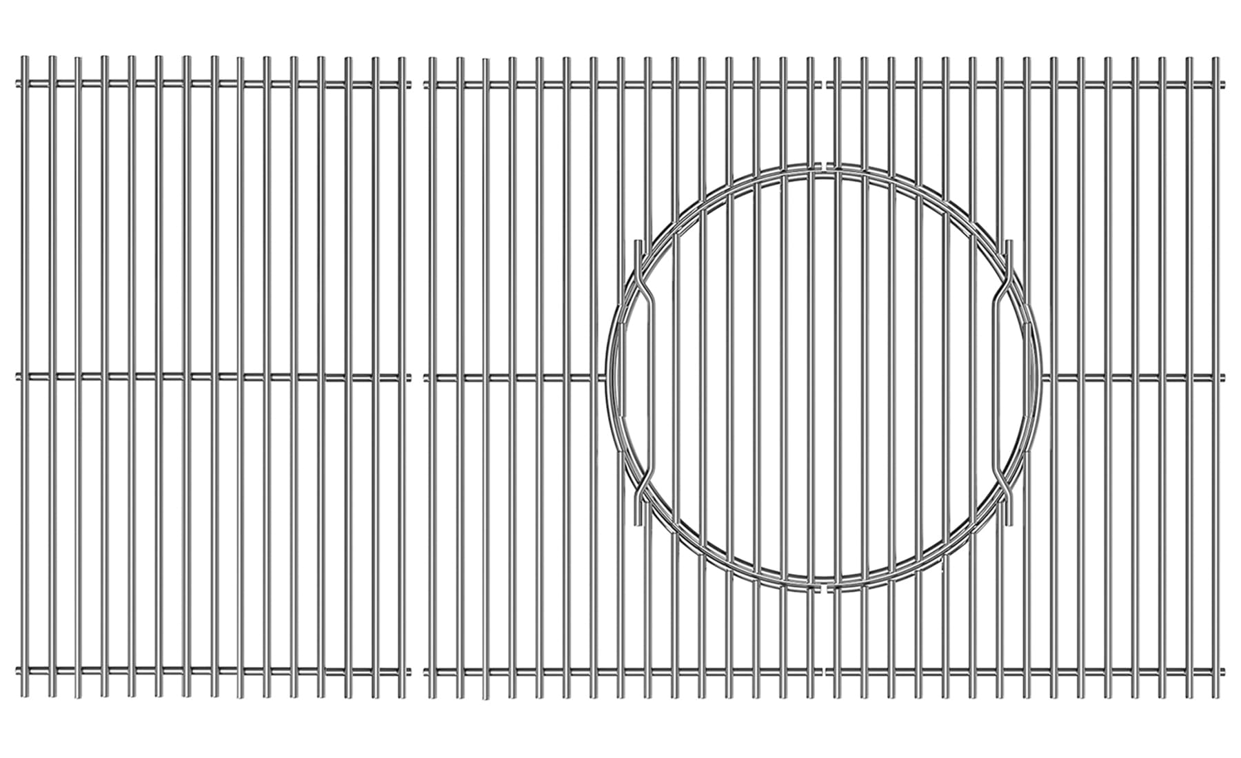 Gourmet BBQ System Grate Replacement Parts for Weber Genesis II 400 Genesis II LX 400 Series Grill,Cooking Grid for Weber Genesis II/LX E410 E435 E440 S410,66097 66089,Stainless Steel