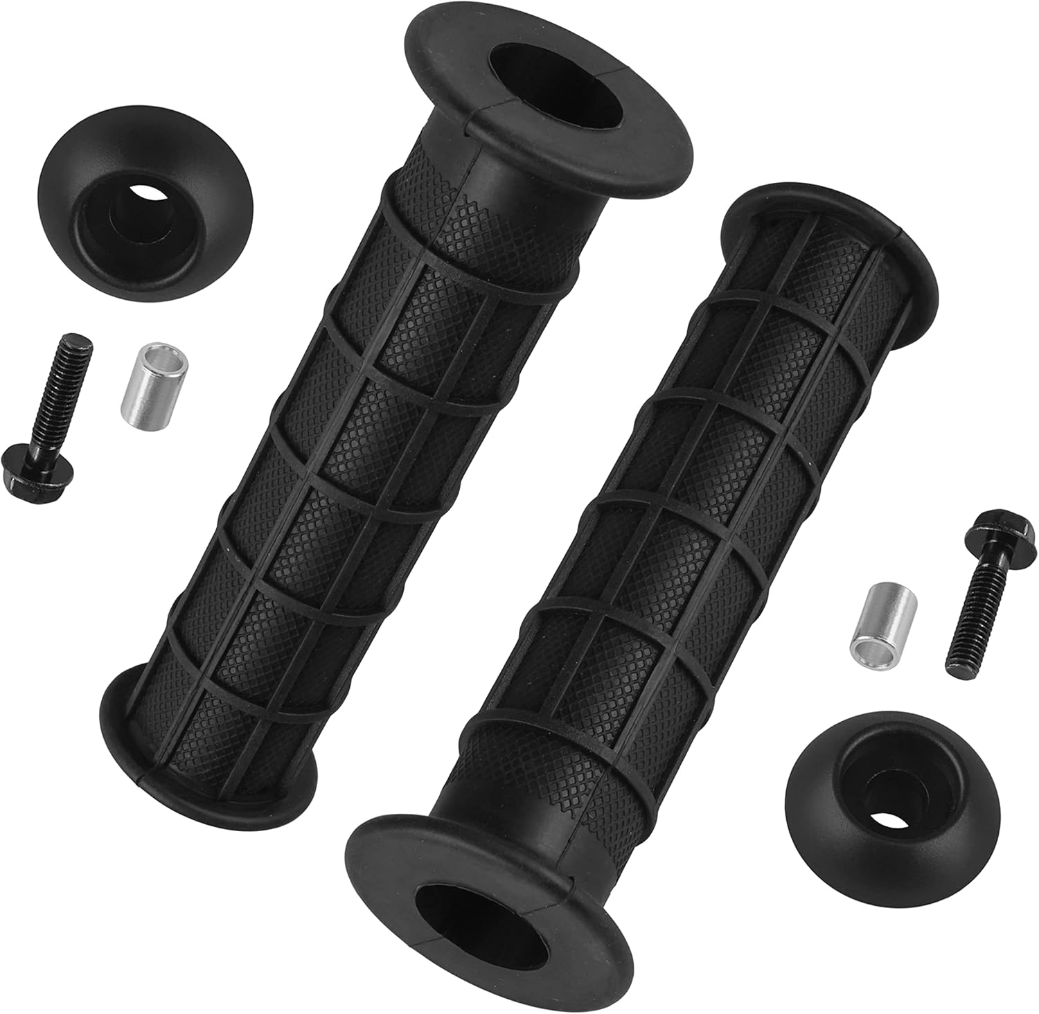 Caltric 2x Handle Bar Grip and Guard Compatible with Honda ATC250R 1983-1986