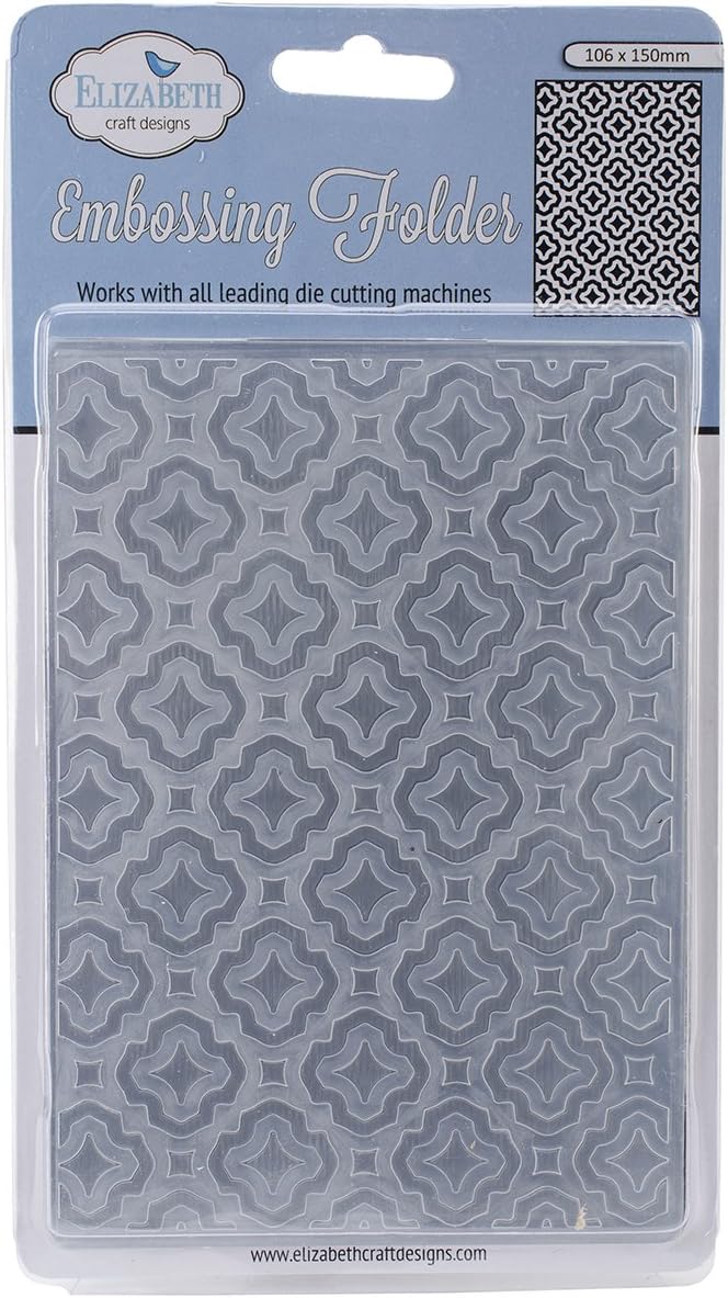 Elizabeth Craft Designs Embossing Folder, 4 by 6-Inch, Trendy Tiles 1
