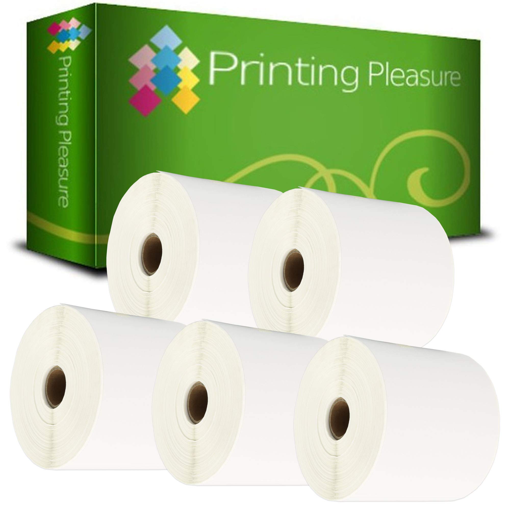 Étiquettes thermiques directes de 100 x 150 mm, étiquettes autocollantes puissantes, compatibles avec Zebra, Toshiba, Citizen et Eltron, pour expédition, adresse et code-barres (500 pièces/rouleau, 5