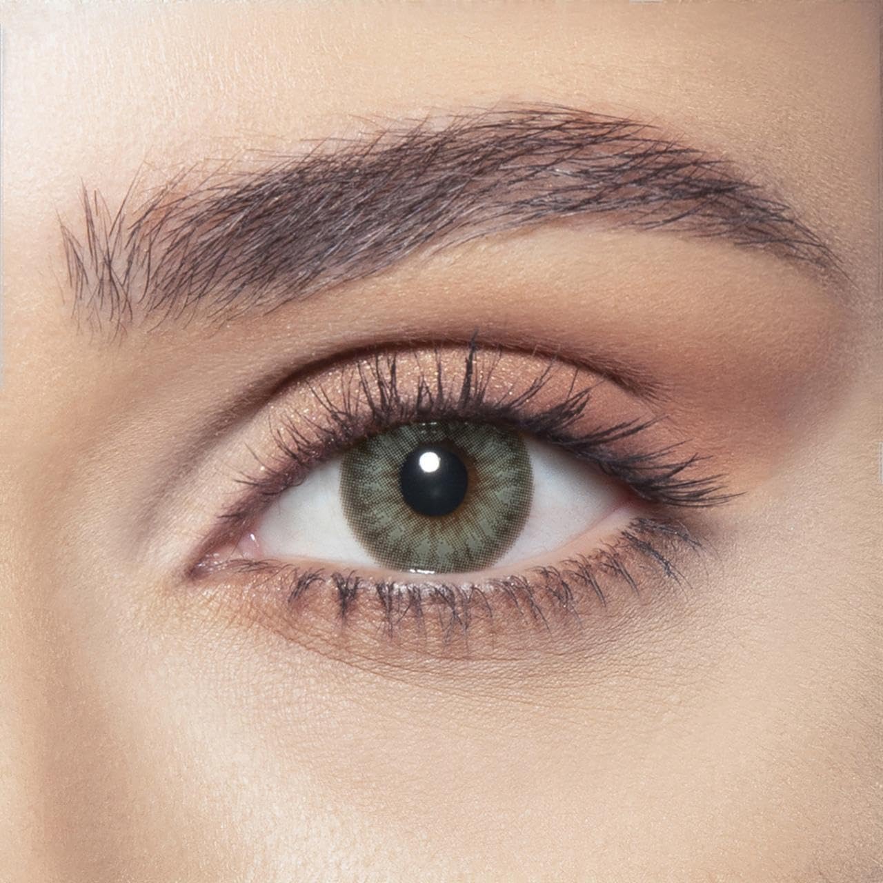 Daring Eyes Diamond (Gray Green) Storage Organizer Contact Lens Case, Travel Storage Box for Cosmetic Accessories.