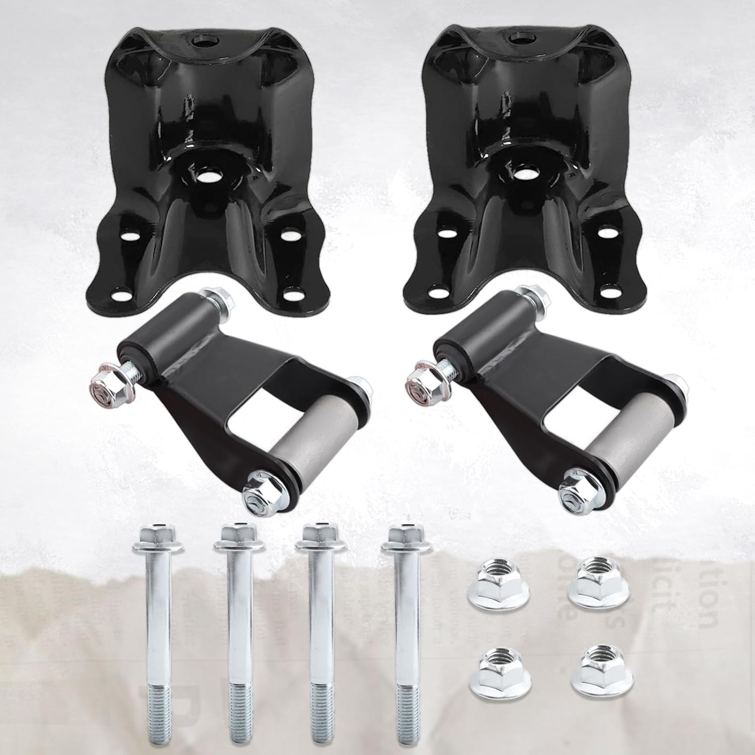 722-001 722-010 Rear Leaf Spring Shackles Hanger Brackets Repair Kit Compatible with 1986-2011 Ford Ranger,1998-2001 Mazda B2500, 1994-2010 Mazda B2300 B3000 B400