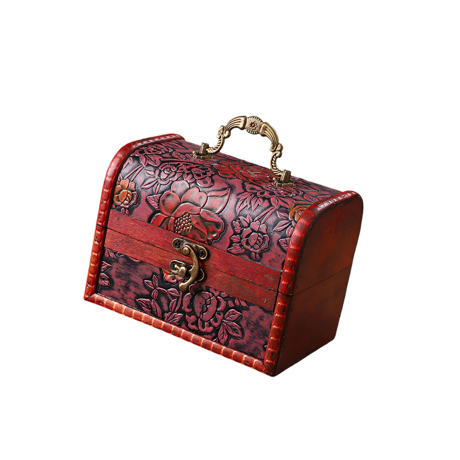 Kaeltsyn European Wood Storage Chest Featuring Metal for Secure Storage of Valuables and Decorative Home Accent Handcraft Wood Case