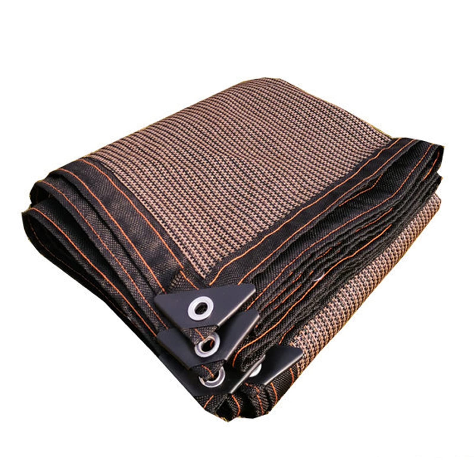 Toile d'ombrage imperméable anti-UV 80% avec œillets marron 4 x 4 m