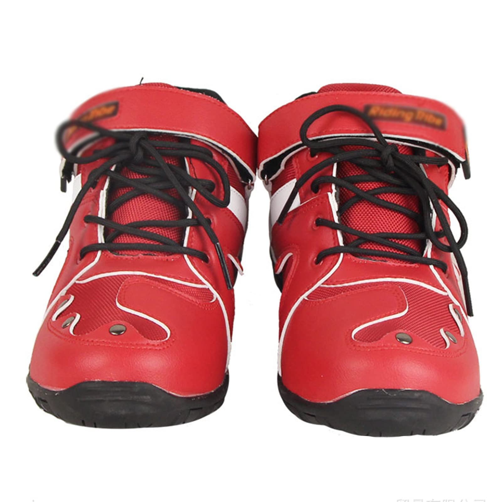 Thaoxl Botas de Motocicleta, Material Impermeable, protección de Tobillo, para Carreras al Aire Libre, Zapatos de Montar de Tobillo Cortos para Montar Casuales