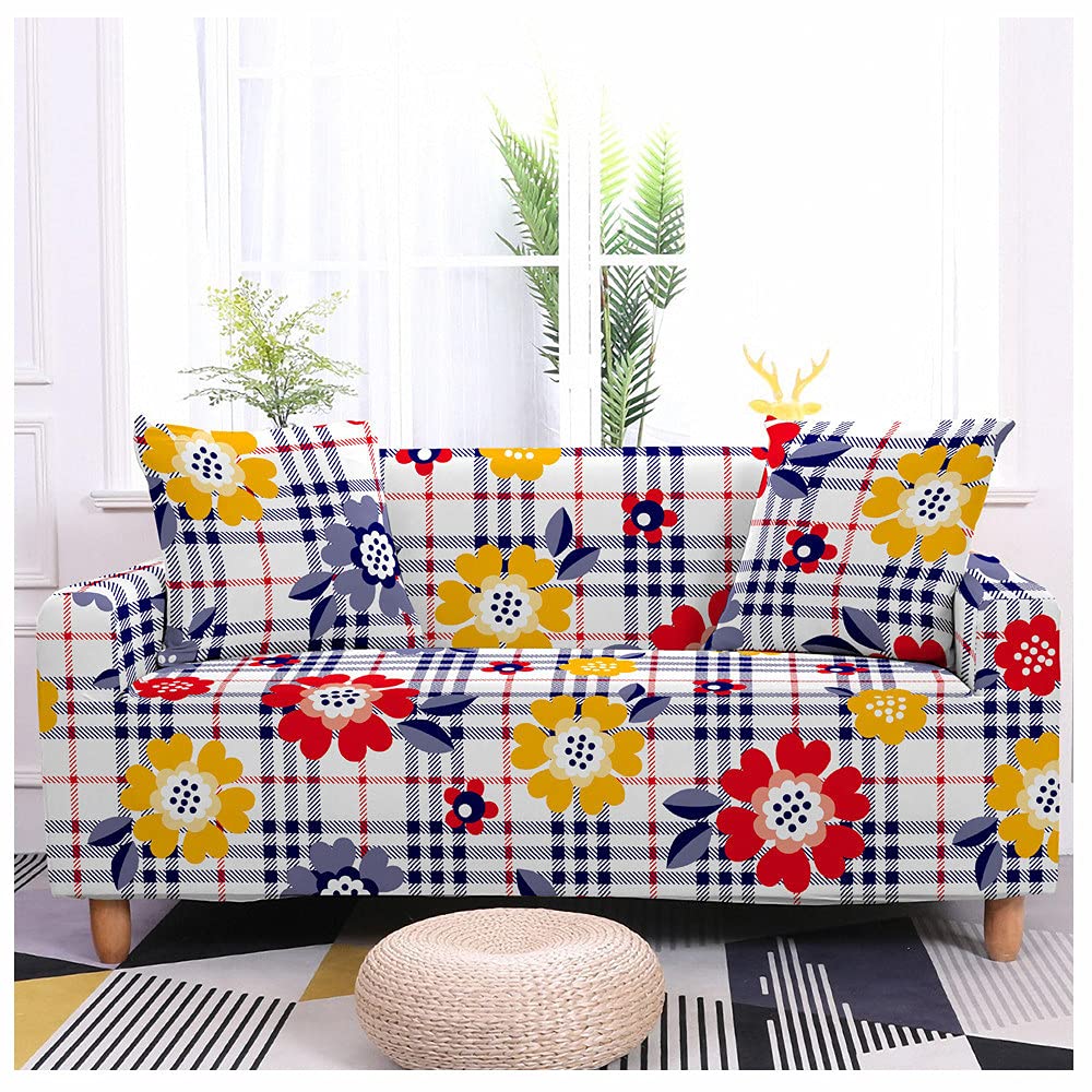 Housse de canapé extensible avec housse de coussin pour fauteuil stretch