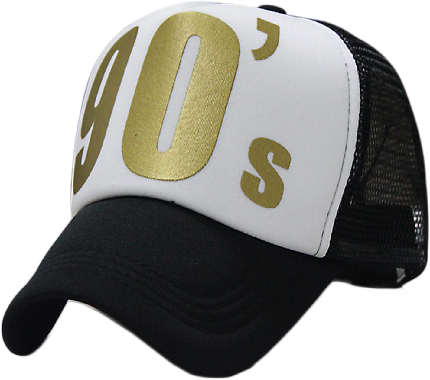 Bayto Unisex Fashion Net Street Hats Hip-hop Bboy Baseball Truck Cap 80s 90s DT049-white-1