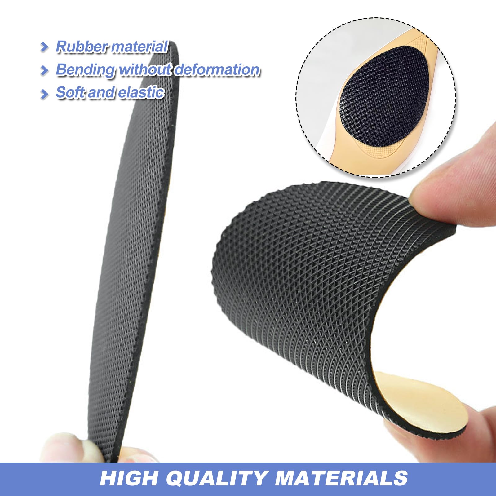 Gummisohlen zum Aufkleben 12 STK Schuhsohlen Reparatur Gummi Protektoren Anti Rutsch Sohle Pads Aufkleber für Rutschfeste Schuhe