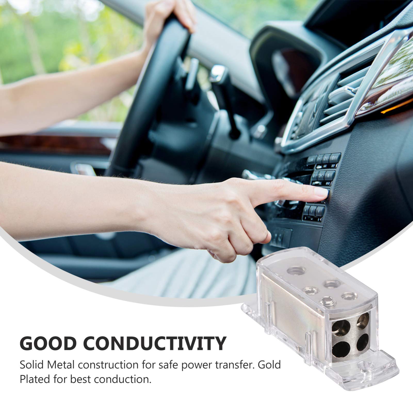 VORCOOL 4-Wege Auto Audio Stereo Amp Power Ground Kabel Splitter Verteilerblock 4GA 8GA für Autos Boote