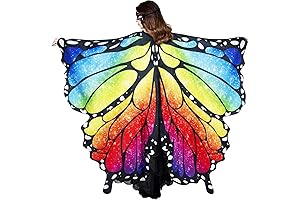 Women's Rainbow Wings Shawl: Enchanting Fairy Vibes for Every Occasion