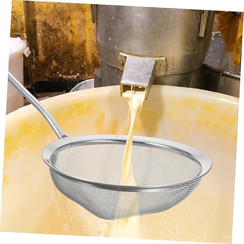 Miniatura 7 de Fine Mesh Skimmer Ladle Stainless Steel Colander with Wooden Handle Multi Functional Kitchen Strainer for Soup Pasta Vegetables and More