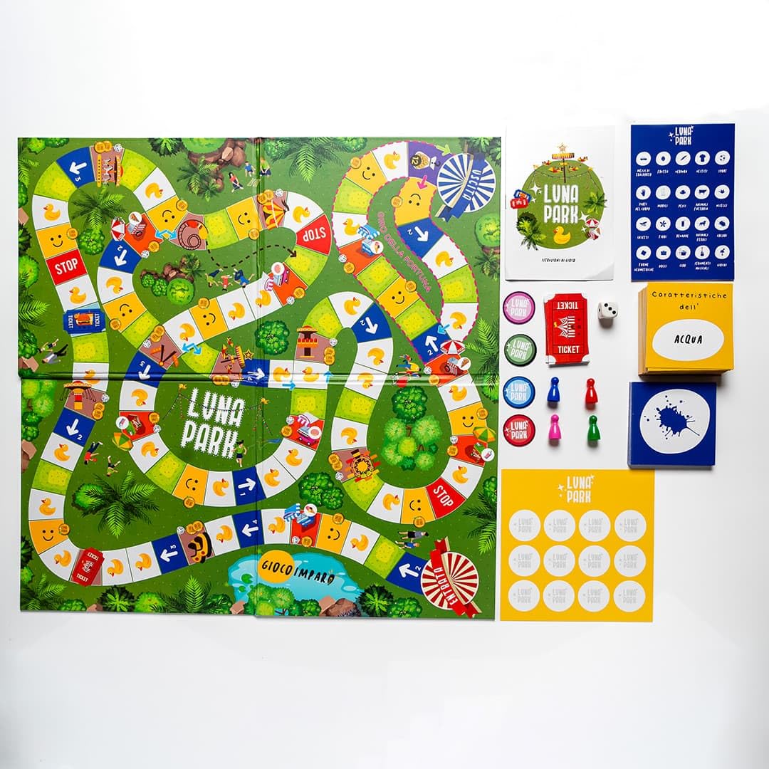 LUNA PARK Linguaggio Gioco in scatola Educativo e Didattico Per Bambini 4-10 anni