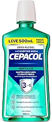 Cepacol - Enxaguante Bucal Menta Ice - Sem Álcool, Refrescante e Antisséptico - Proteção Prolongada - 500ml