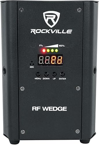 Miniatura 3 de 6 Rockville RF Wedge Black RGBWA+UV Batería inalámbrica DMX DJ Up Lights+RF Remotes