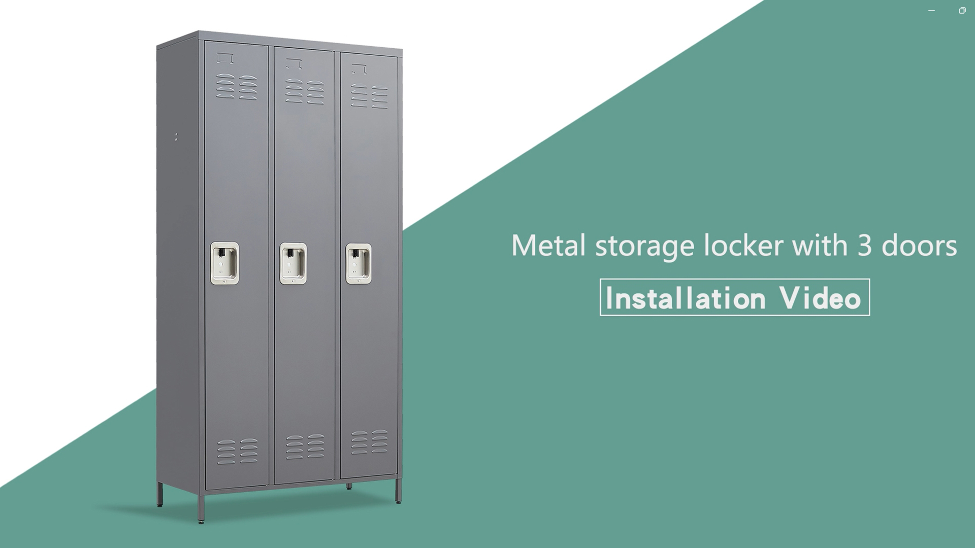 Amazon.com: IKIMI Metal Locker 3 Doors Storage Lockers for
