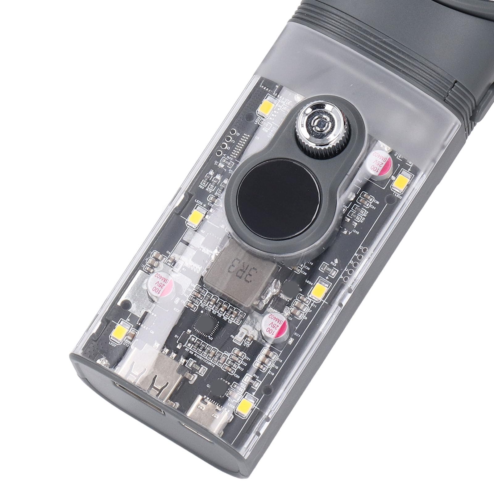 Srliya Kleines Jet-Gebläse, Mehrere Windgeschwindigkeiten, Tragbar, 2-in-1-Handheld, Elektrischer Luftreiniger, Ventilator für PC-Tastatur, Outdoor-Sportarten