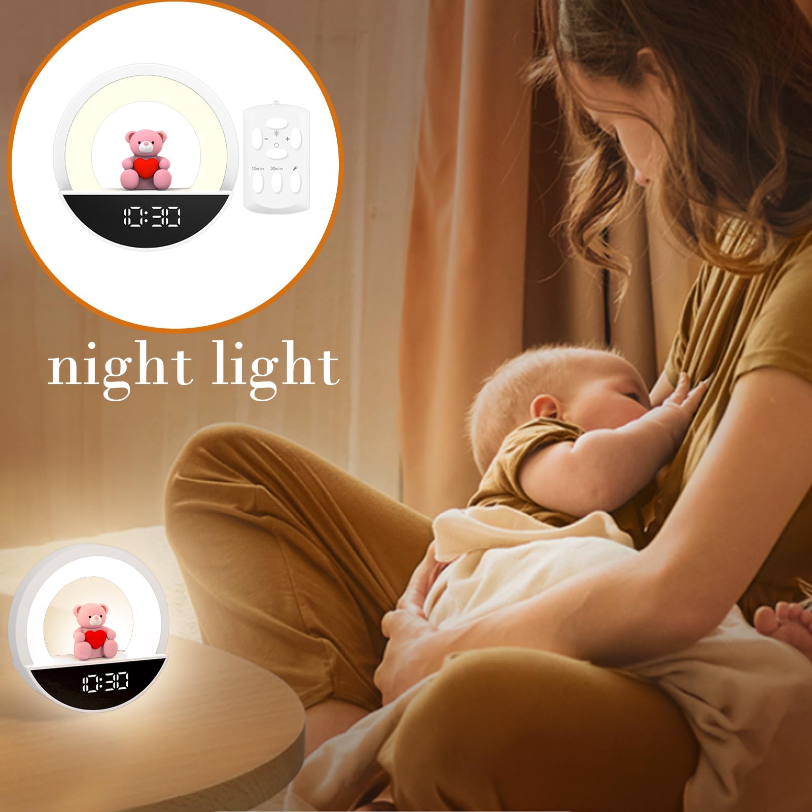 Iluminación de la habitación de los niños Lámpara de mesa LED con suave