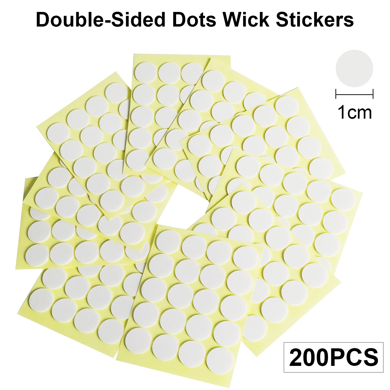 200 Pièces Mèches Bougie Coton 10cm Avec Autocollants - Kit Fabrication Bougies DIY Naturelles Et Sans Fumée