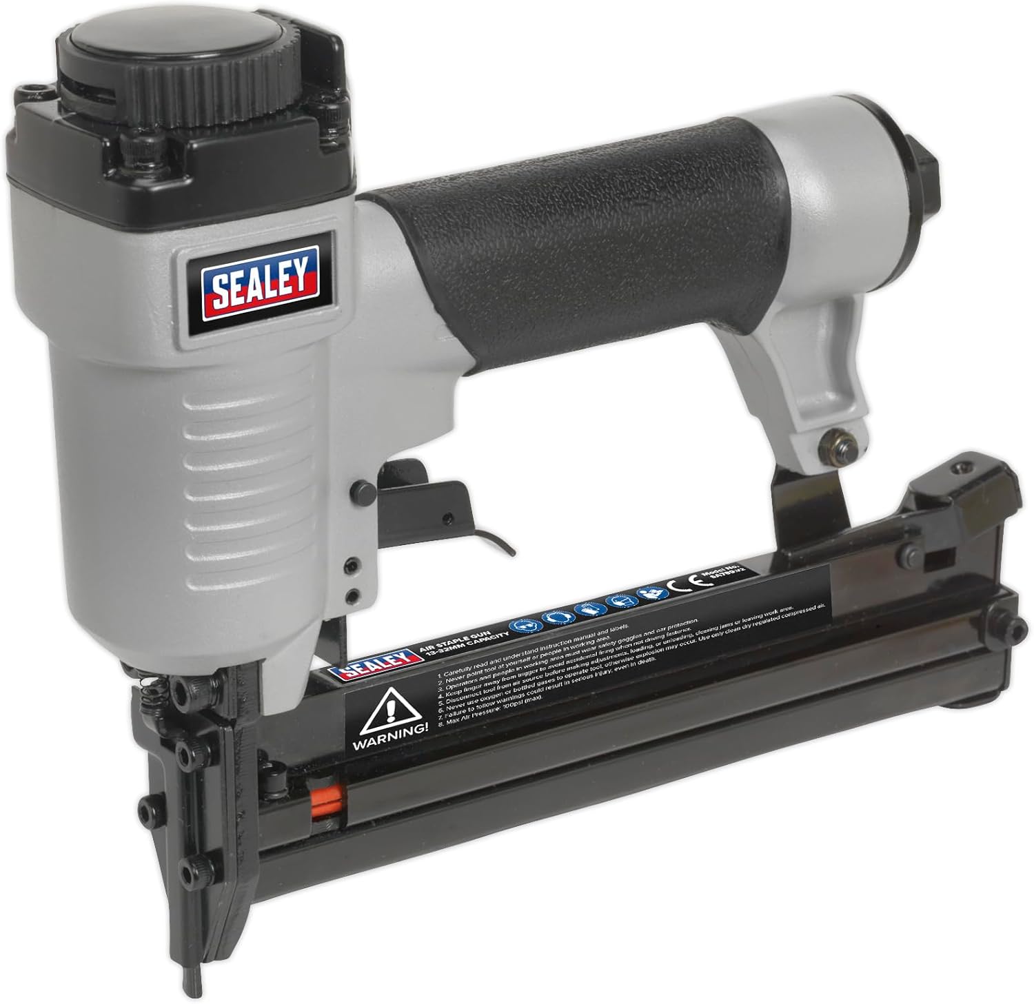 Sealey SA789 Air Staple Gun, 10mm-25mm Capacity, 72mm x 284mm x 270mm