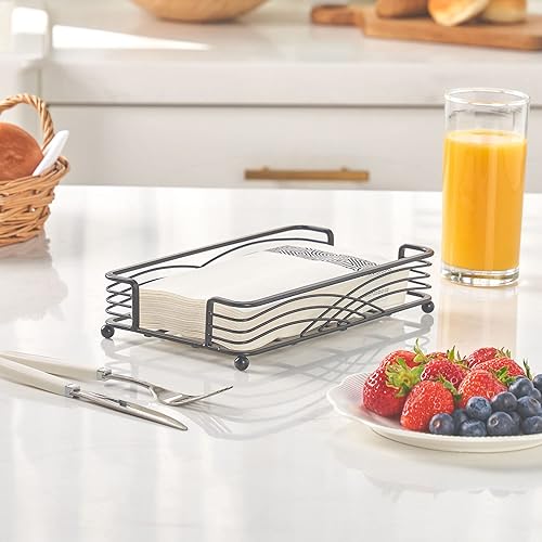 Vista 56 de Bandeja de acrílico para toallas de invitados para baño, soporte vertical para toallas de mano desechables, organizador de servilletas impermeable A