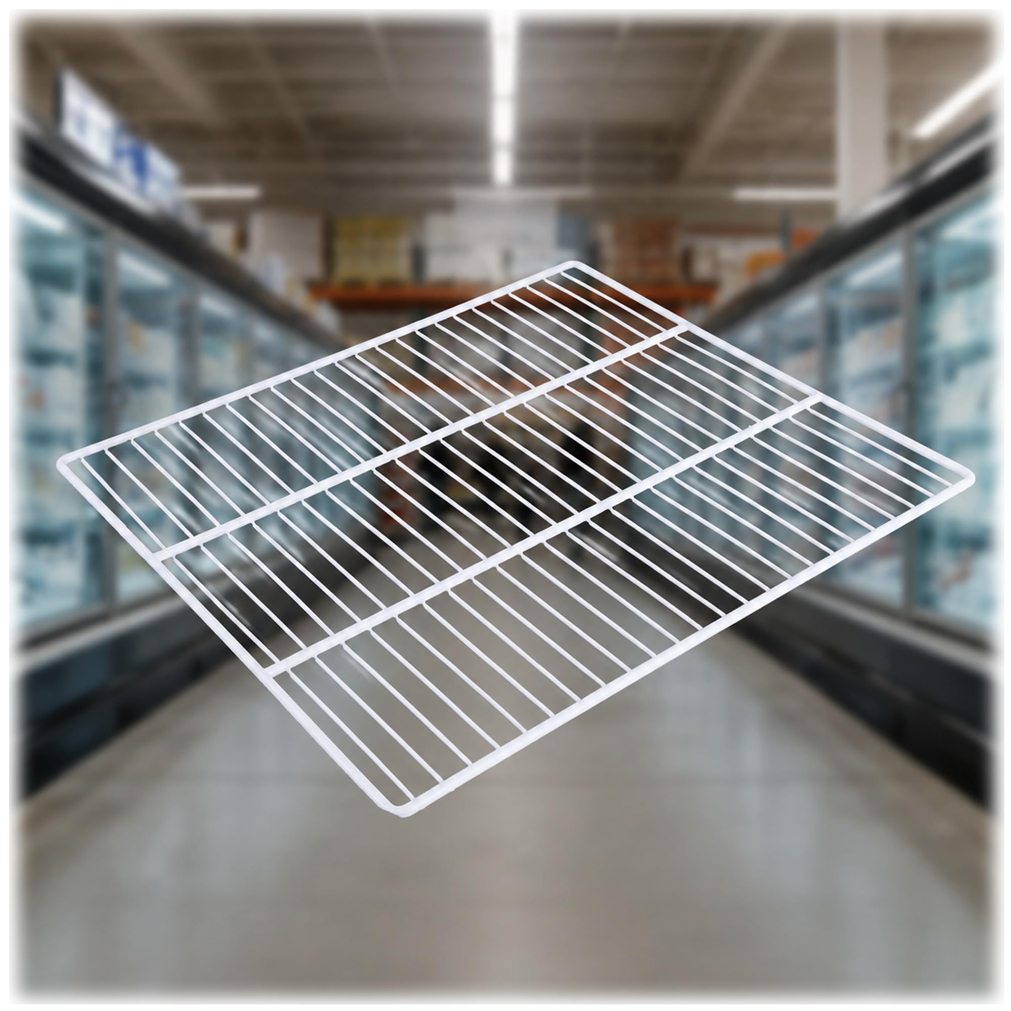 Genérico Estante Divisor del Organizador del Estante del congelador | Separador de rejilla de alambre for accesorio de almacenamiento de refrigerador vertical y arcón(600x550mm(23.6x21.7in))