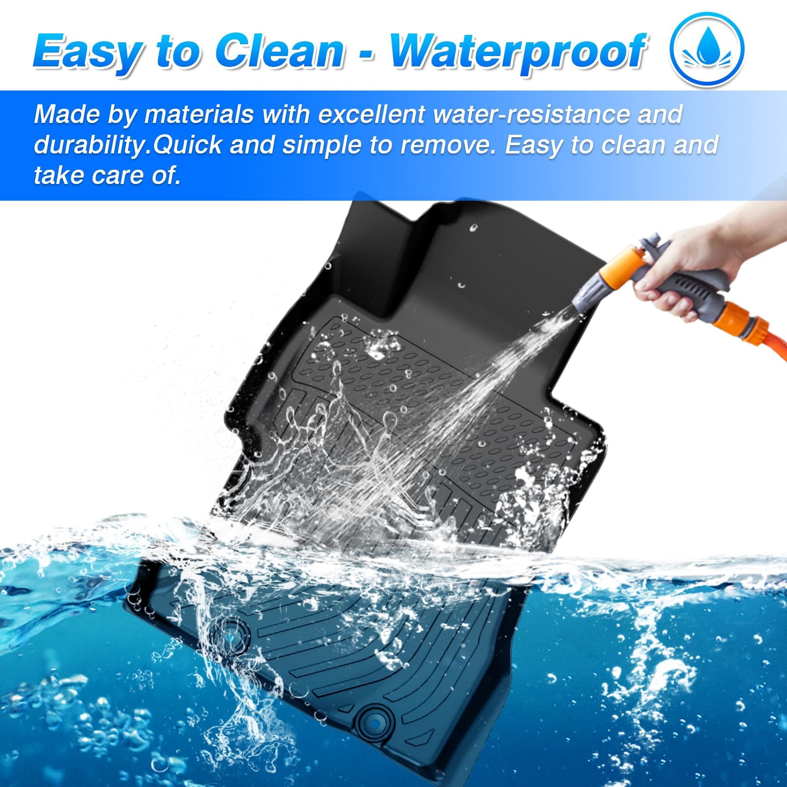 Civic Floor Mats - Car Mats for Honda Civic 2006-2011 Not Fit Coupe Model All Weather Floor Mat — view 5