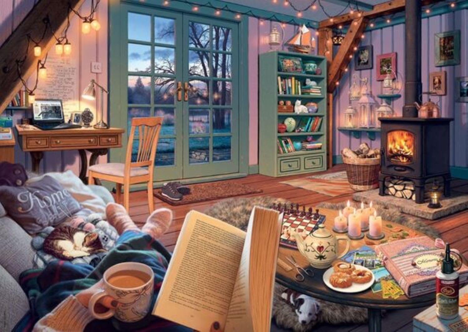 Ravensburger My Haven No 6. The Cosy Shed 1000 Piece Jigsaw Puzzle for Adults and Kids Age 12 Years Up, Earthy Tones