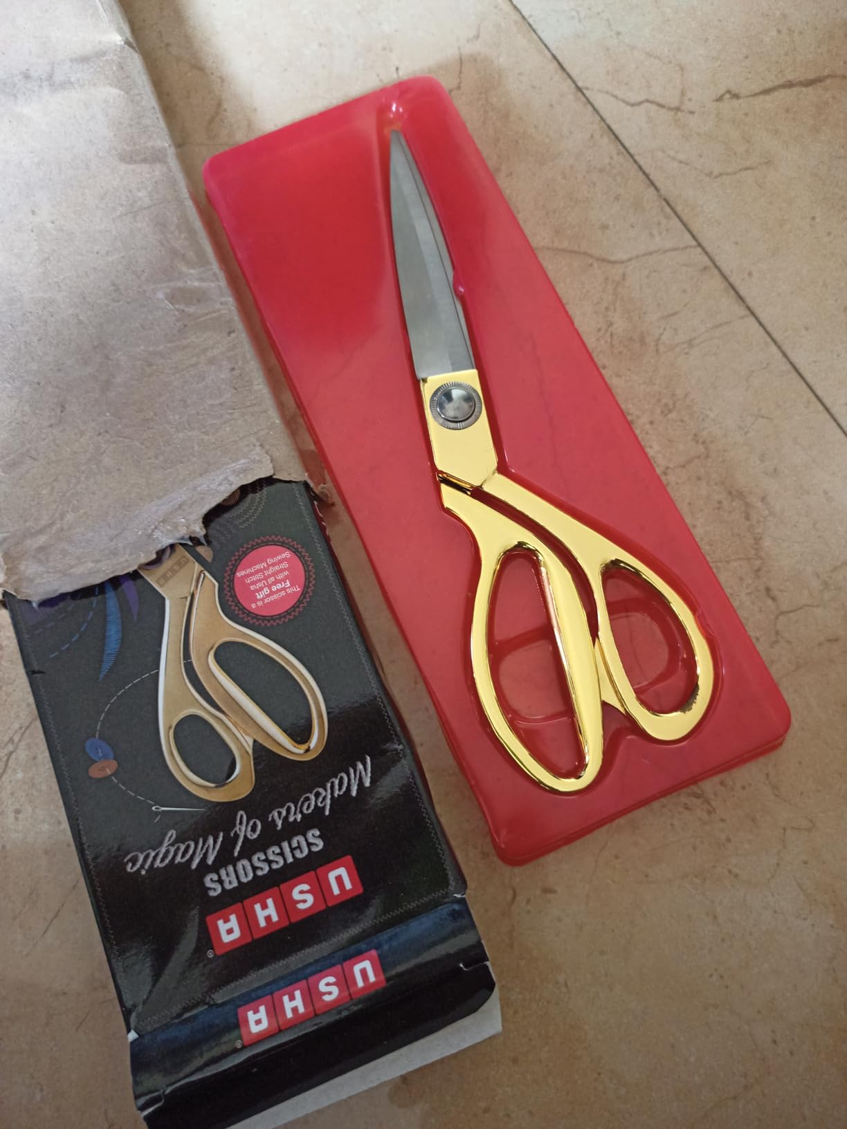 Buy USHA Tailors Scissors (Set of 1, Steel & Golden), ?10L x 10W