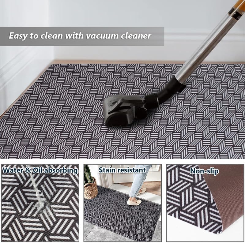 Hallway Runner Carpet Rug Non Slip Custom Size 2FTX6FT, Indoor Outdoor Waterproof Area Rug for Entryway, Kitchen, Garage, Stairs, Front Door, Laundry Room, Commercial Use