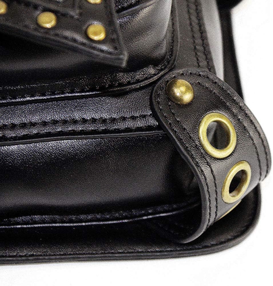 Steampunk Waist Bag Fanny Pack Fashion Gothic Leather Shoulder Crossbody Messenger Bags Thigh Leg Hip Holster Purse Travel Pouch Hiking Sport Chain Bags for Women Men - Image 7