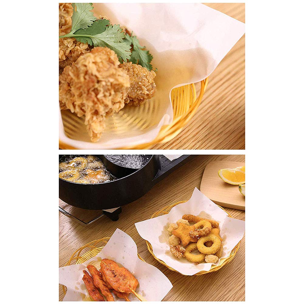 Fogli assorbenti olio, 50 pezzi Carta assorbente olio per ambiente cottura Carta da fritta Tempura filtro per barbecue fritta