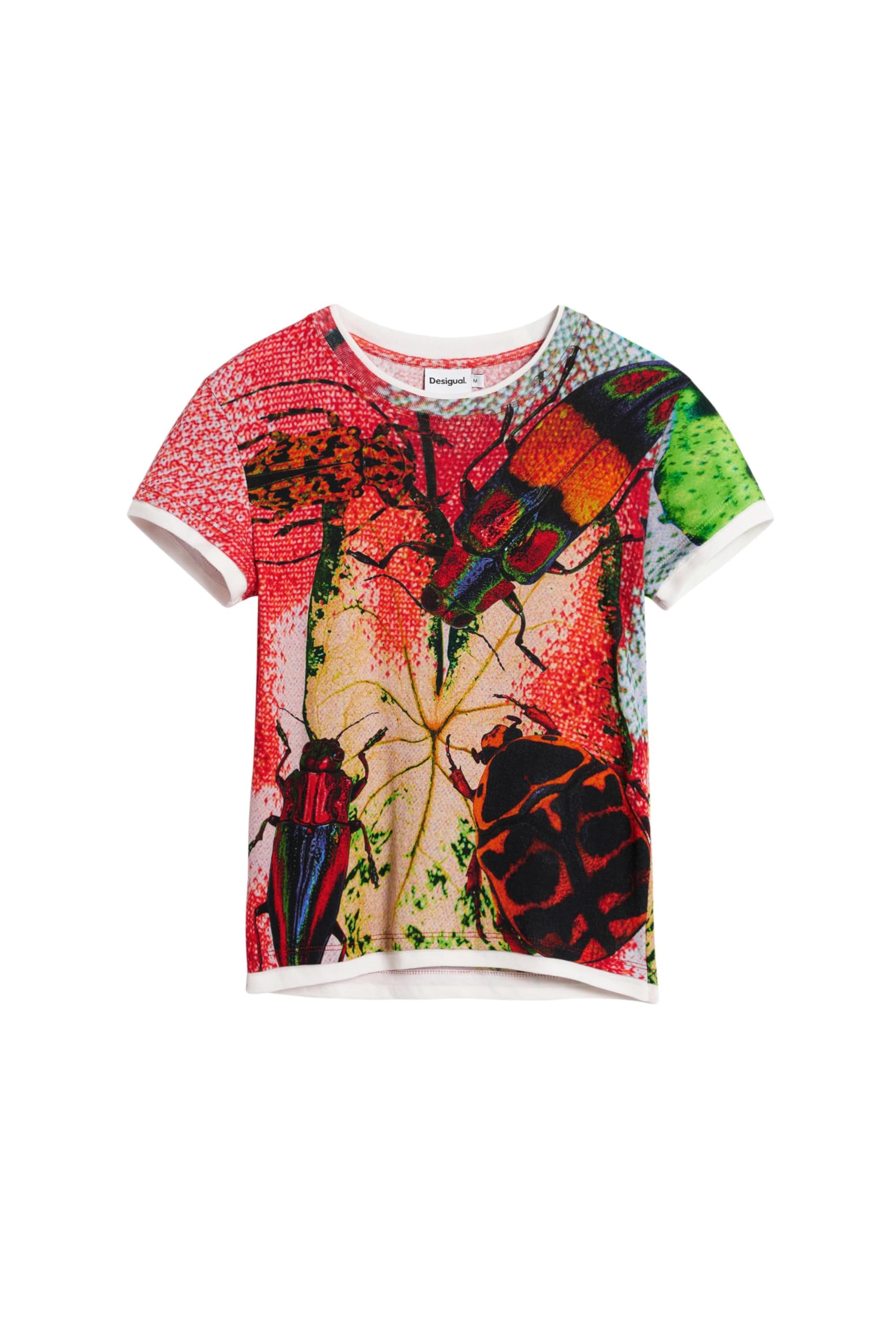 Desigual Kurzarm-T-Shirt aus der Damen-Kollektion, Grautöne, Größe XL