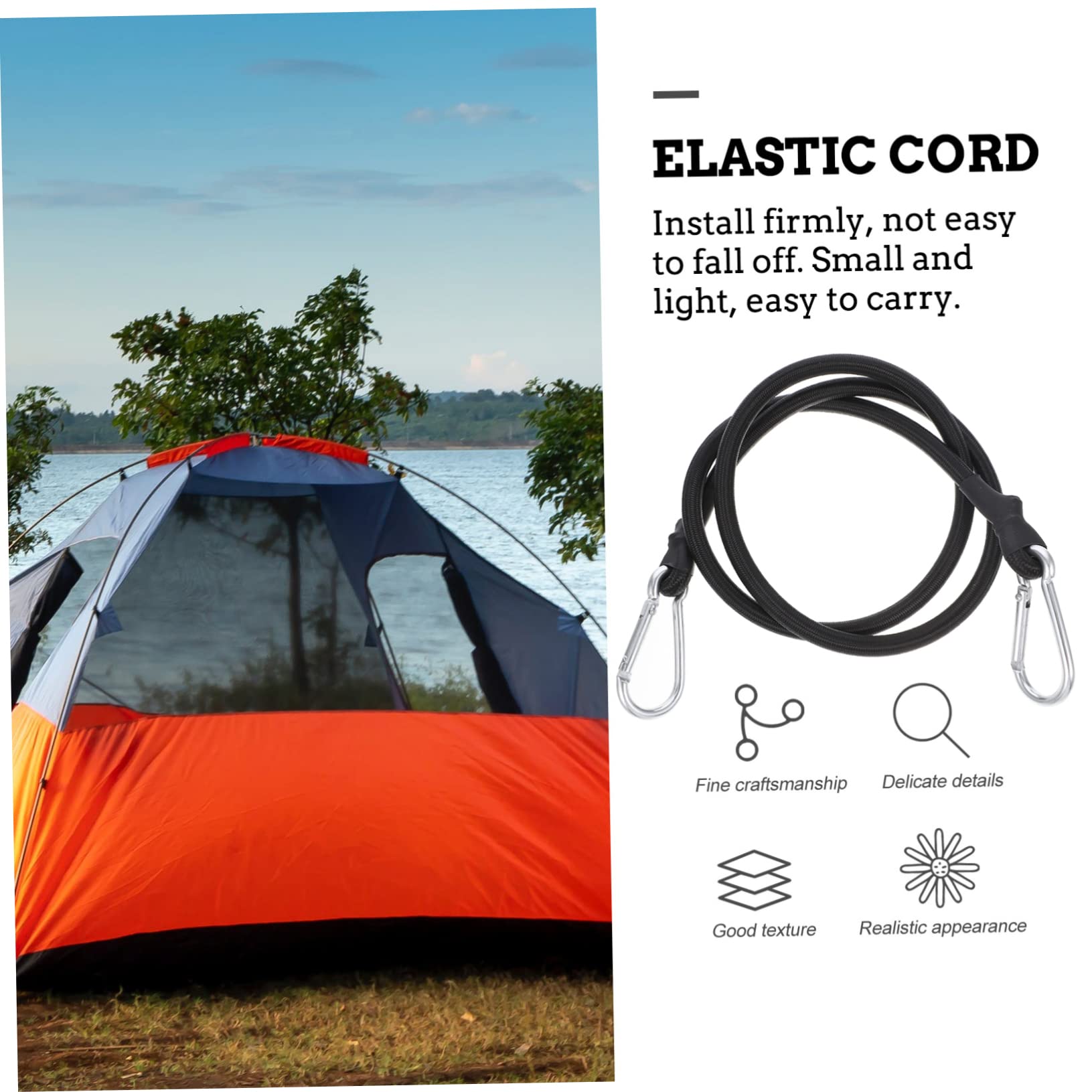 TOYANDONA 6 Pezzi Cinghie Elastiche Con Ganci Cinghia Elastica Per Bagagli Da Bicicletta Con Corda Fissa Cinghie Elastiche Per Trasporto Su Veicoli a Due Ruote e Scooter