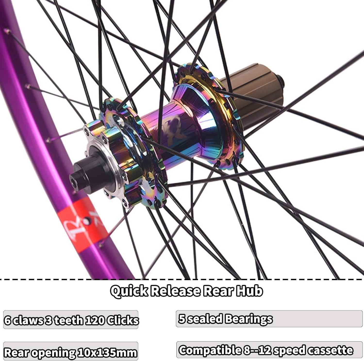 26/27,5/29Zoll Mountainbike Laufradsatz Schnellspanner Räder Alu Felgen Scheibenbremse Vorder- Und Hinterradnaben Für 8-9-10-11-12 Fach Kassette