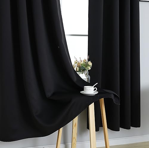 Miniatura 3 de INLINAS Cortinas opacas para dormitorio, aislamiento térmico, reducción de ruido, ahorro de energía, juego de 2 paneles de 52 pulgadas de ancho x 84