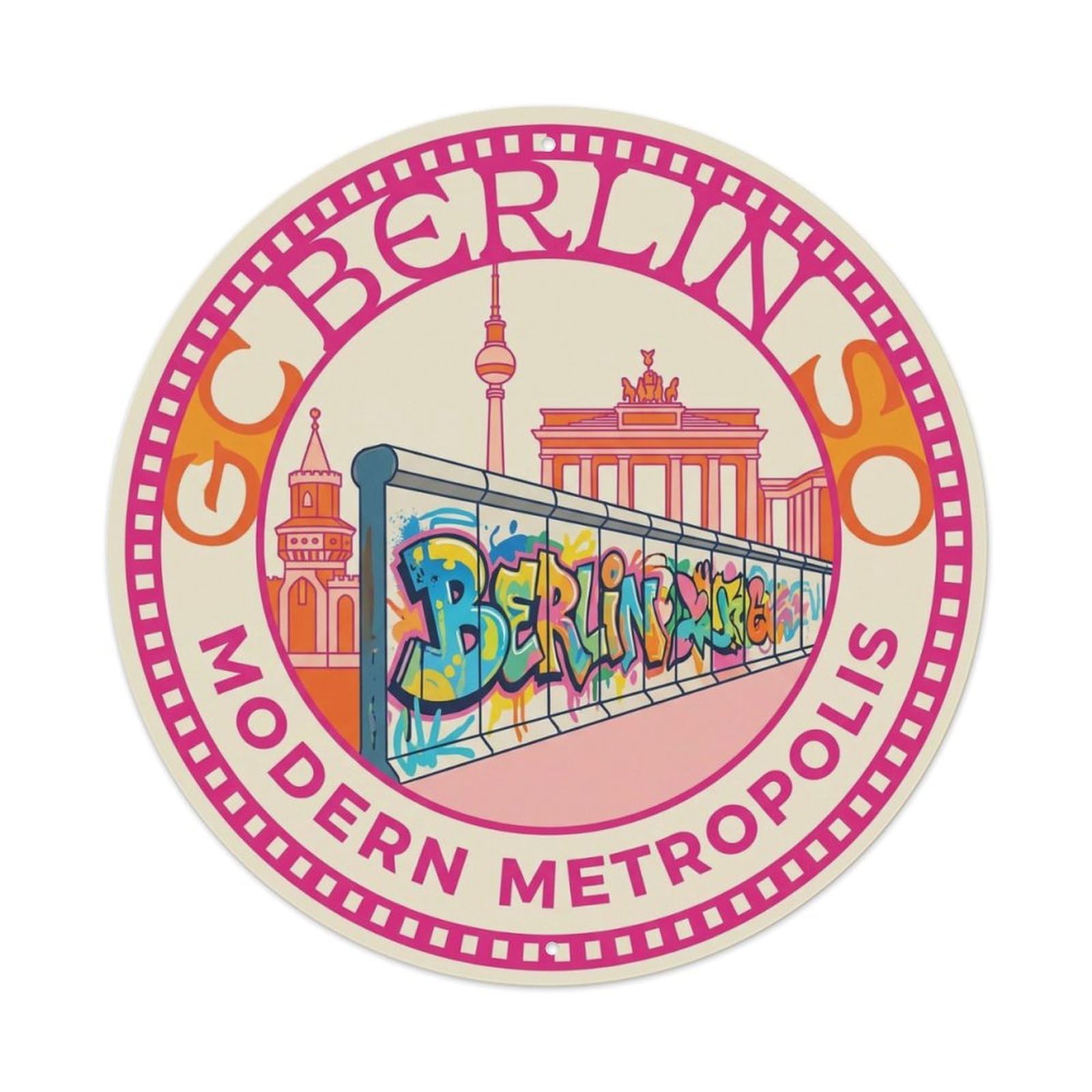 Vintage Travel Berlin Germany History 1 Metal Tin Sign
