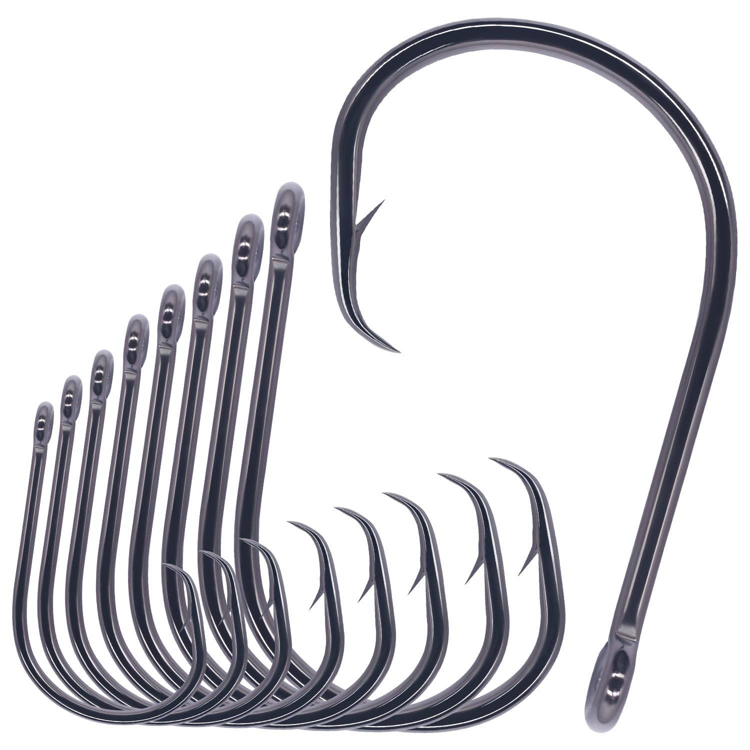 LURELINK-Inline-Circle-Hooks-Saltwater-for-Catfish-Bass-Octopus-Hooks-Fishing-Hook-Freshwater 50 Pack