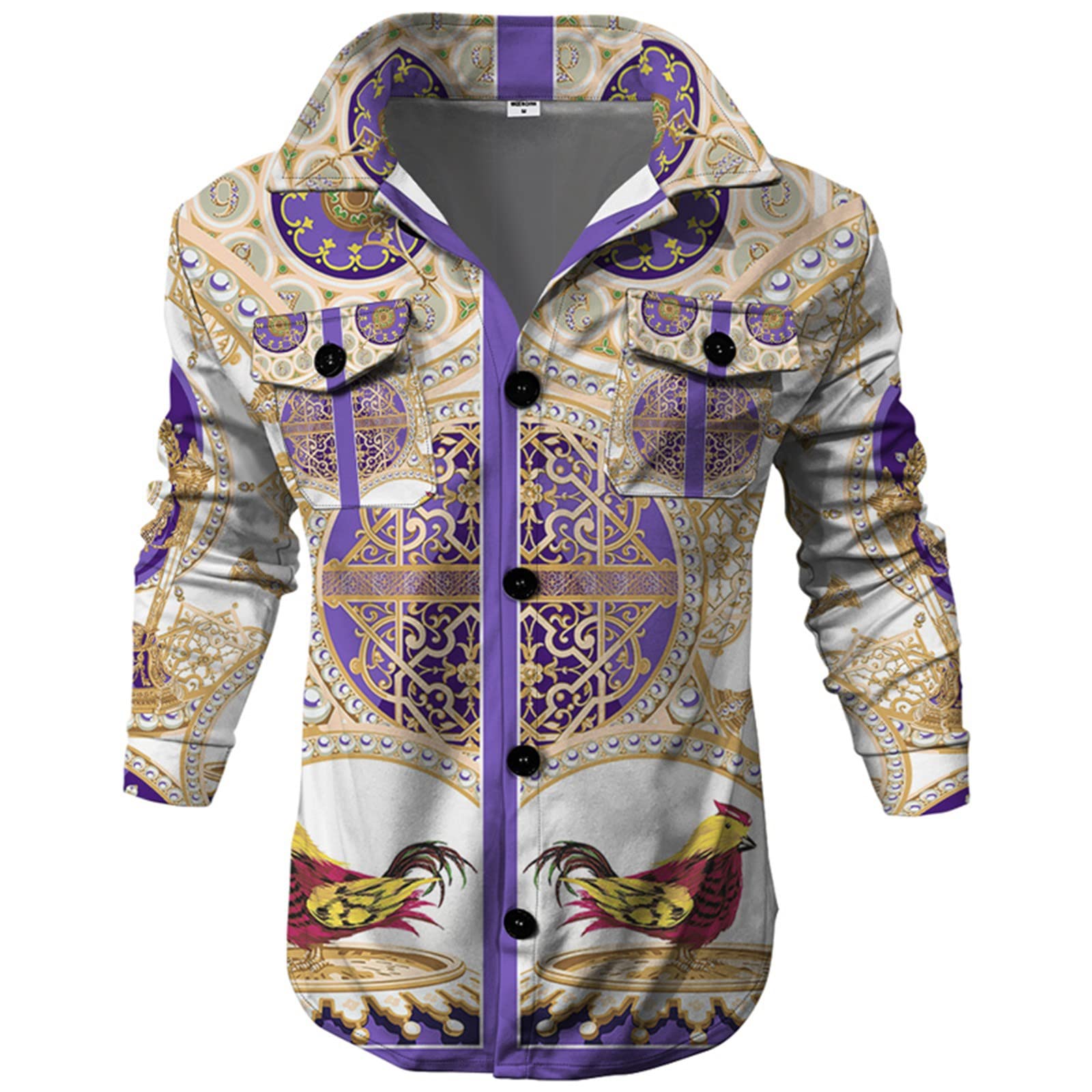 KONG JIMFAN Herren Jacke,Button College Jacke Lapel Motorradjacke Printing Windbreaker Unterhemden Taschen Leicht Tops Sport Oberteile Herbst Herbstjacke Cardigan Lange Ärmel Oversized Tshirt